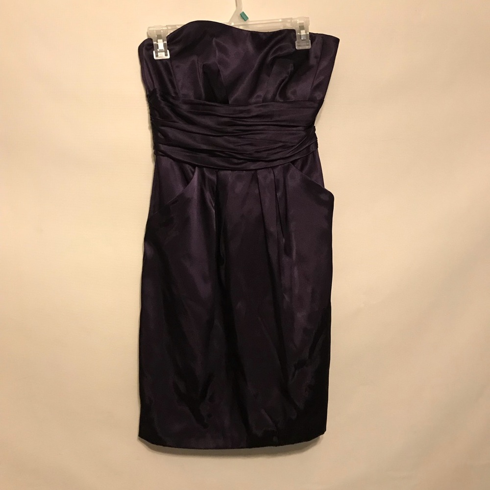 3/$25 David bridal purple strapless formal dress - Picture 2 of 6